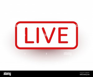 Live sticker. Live stream, video, news icon on white background. Social media template. Broadcasting, online stream. Play button. Social network sign Stock Vector Image & Art - Alamy