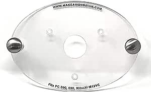 Dave's - Palm Router Acrylic Router Base Plate Compatible with Porter Cable 890 MADE IN AMERICA