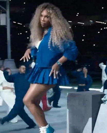 Serena Williams C-Walking During Kendrick Lamar's Halftime Performance Was Everything! 💃🏾