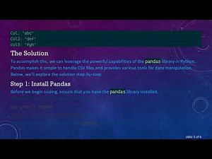 How to Read a CSV File in Python and Print Column Names with Values Step by Step Guide