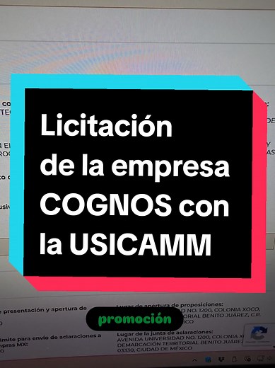 Detalles y advertencias sobre COGNOS y USICAMM