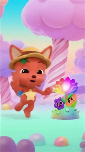 Cute Fox Finn's Rainbow Flower Adventure! Dancing Fruits Sing & Bounce! 🦊🍒