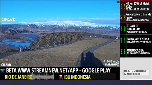 ERUPTION VOLCANO LIVE MultiCam! 08 02 2026 / 🌍 Seja um beta tester do StreamNew Monitor! 🌋 / Você pode ser uma das primeiras pessoas a testar meu novo aplicativo de monitoramento de sismos e vulcões antes do lançamento oficial na Google Play! / link para download! / https://groups.google.com/g/streamnewapp / Sua participação é essencial para aperfeiçoar o aplicativo. / www.streamnew.net/app / #volcano #eruption #EruptionWatch #VolcanoWatch #vulcaoemerupcao #vulcão #grindavik #iceland #icelandv