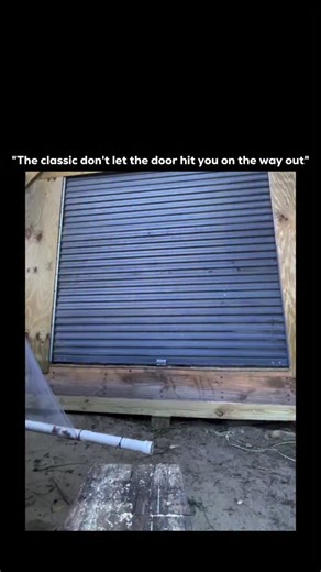 Learnify Society™ on Instagram: "That was a literal—and very painful—take on the phrase "don't let the door hit you on the way out." It’s one of those videos that’s a mix of a "cringe-worthy fail" and a genuine safety lesson. Roll-up doors like that use heavy-duty tension springs; if the latch fails or isn't secured, gravity and the spring mechanism turn the door into a heavy guillotine. The locking mechanism or the tracks likely weren't engaged at the top. Once that door started moving, the mom