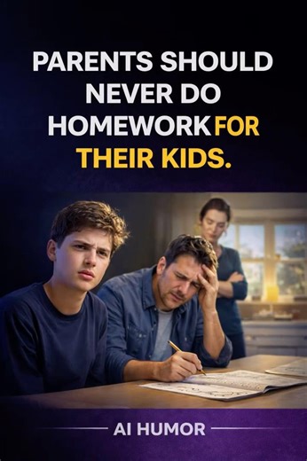 Parents Should NEVER Do Homework For Their Kids 😂 #Springbreak #parenting #aihumor