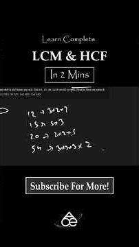 LCM and HCF Shortcuts 🔥 #ssccgl2026 #theacesphere #sscpreparation #govtexams