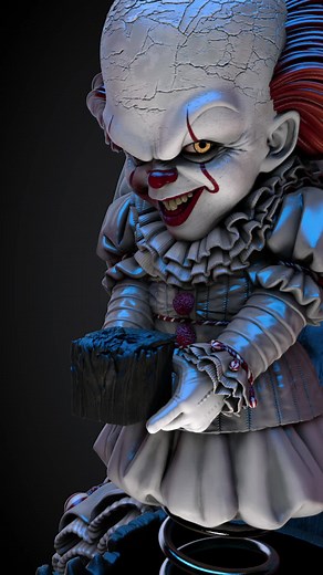 WAIT FOR IT… 🤡 Very big thanks to @Diego for making this amazing model! 🙏🥰 #t#thelovelyhorrorshowa#animationa#animations3#3danimation3#3danimationsc#cinema4dc#c4db#blenderc#cgiartist3#3dart3#3dartistd#digitalartz#zbrushz#zbrushsculptzbrushart