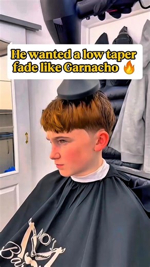 Best Low Taper Fade Transformation 2026 |Garnacho Inspired⚽️#shorts #GarnachoHaircut #fade #football