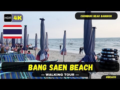 [4K] BANG SAEN BEACH Near BANGKOK // Chonburi