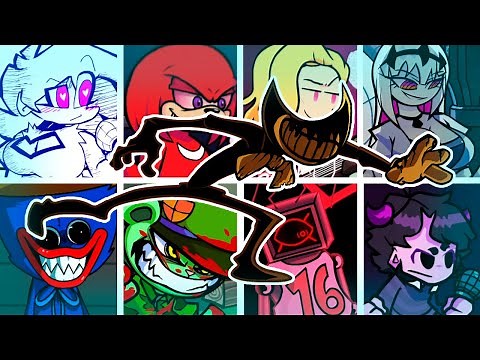 NIGHTMARE RUN but Every Turn a Different Character Sings🎙 (FNF Nightmare Run but Everyone Sings It)