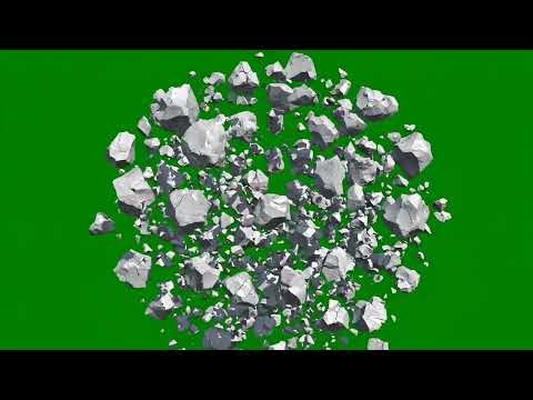 Explosion Green Screen | 3D Explosion Debris Green Screen