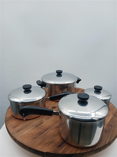 Vintage 8PC Revereware Revere Ware Clinton, IL Copper Bottom Cookware Set - Etsy