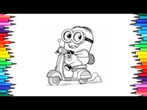 #HOW TO COLORING IN CUTE MINION EASY WAY OF COLORING AND PAINTING MADE FOR KIDS AND