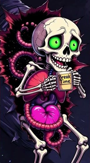 Rest in Pieces: A Hilariously Spooky Skeleton Short | Dark Humor Animation with Surreal Body Jokes!