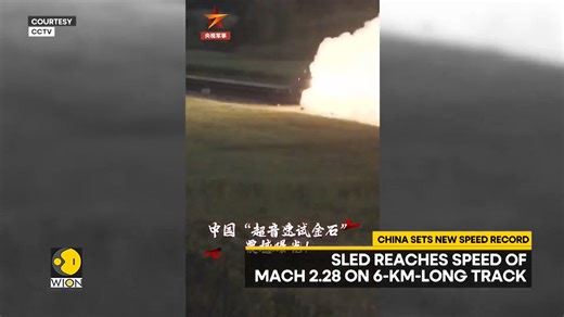 8.5K views · 159 reactions | China sets new record after its 8-tonne dual-track rocket Sled reaches speed of Mach 2.28 on a 6-km-long track . . . . #China #AviationWeaponry #Sled #ChineseRocket #AerospaceWeaponry #Aerospace | WION | Facebook