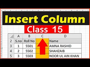 How to Insert Column in Microsoft Excel | Shortcut Key to Insert Column in Excel