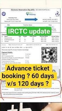 Advance Ticket booking Not confirm ? #irctc