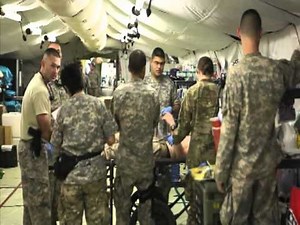 Combat Support Hospital Treats Marine