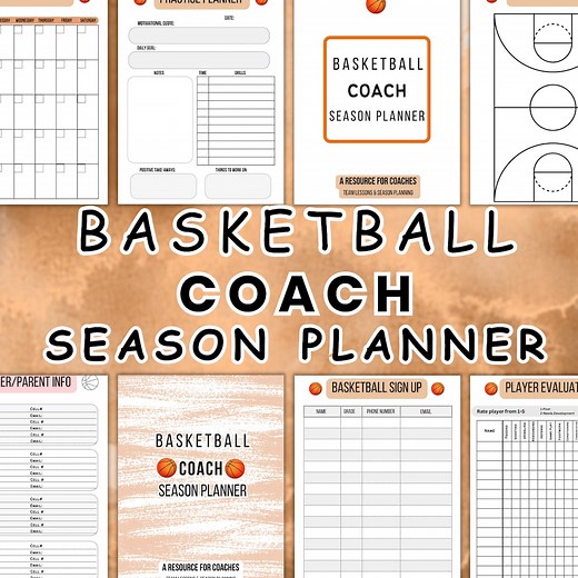 PDF Basketball Planner, Basketball Coach Guide, Basketball Season Planner, Basketball Printable Planner, Basketball Practice Plan - Etsy