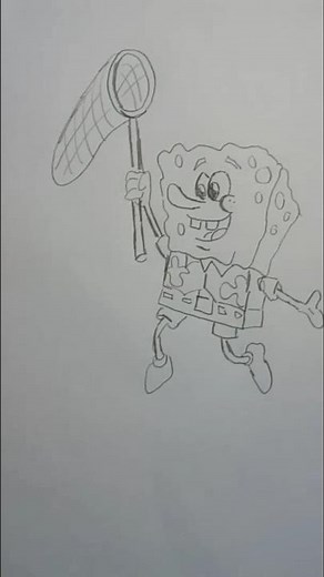 COMO DESENHAR O BOB ESPONJA NAS FÉRIAS DE VERÃO | PASSO A PASSO ✏️🌊 #BOBESPONJA