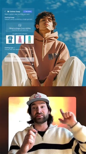1.5K views · 12 reactions | How to change your clothes with AI and turn it into a video 勞 #RenderNet #AIClothingChange #AIVideoGeneration #GenerativeAI #CreativeAI #AIForCreators #AIMagic #VideoEditingAI #ContentCreatorsUnite #InnovativeAI #TechForCreators #AIStorytelling #SmartAI #FutureOfContent #CreatorEconomy #DigitalCreators #CreativeTools #AIFashion #AIAvatars #aiinspiration EAqKu Nguồn: rourke.heath | Aicentral | Facebook