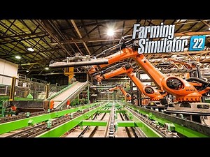 Using FULL REALISTIC Sawmill with animated robots to make empty pallets | Farming Simulator 22