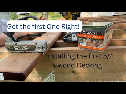 Installing the First Deck Board (With Camo Markmans Pro)