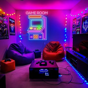 Game Room Sign, Game Room Decor Sign Custom, Arcade Wall Decor, Neon Led Light for Gaming Room, Mancave Decor Sign, Custom Neon Sign - Etsy