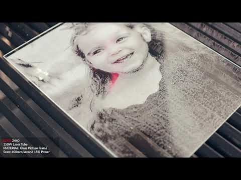 CO2 Laser Cutter Etching Photo / Image on Glass