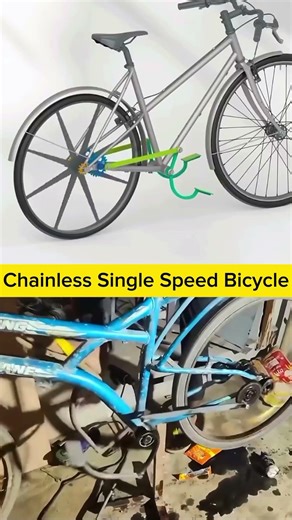Chainless Single Speed Bicycle Working Mechanism | No Chain Drive System Explained #shorts