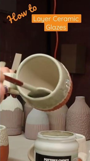 How to brush on Ceramic Glazes - Gorgeous Glaze Layering with Dark Red Stoneware