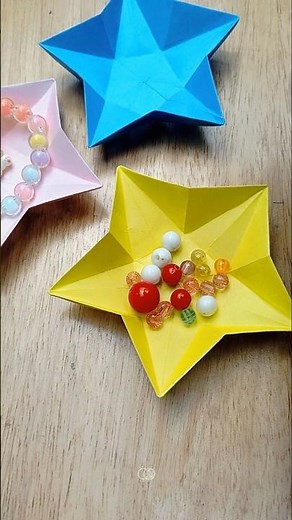 star-shaped paper tray ⭐ #origami