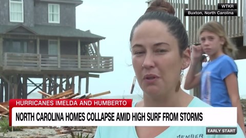 North Carolina homes collapse amid high surf from storms