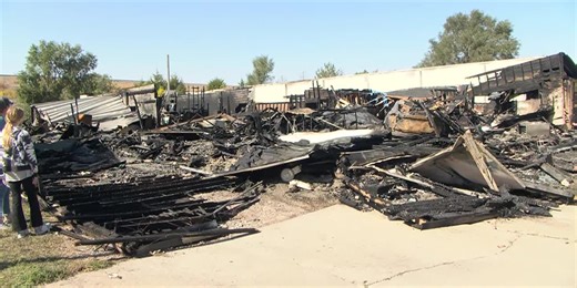 Furniture store owner reacts to aftermath of fire