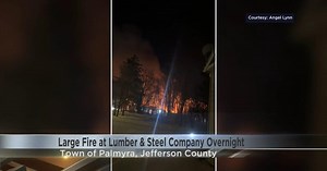 Massive fire destroys parts of Palmyra lumber yard; no injuries reported