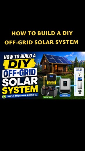 Solar gets easier when you understand the basics. This video explains how to build a diy off-grid solar system without jargon. Save this and follow for the next solar lesson. #SolarEnergy #SolarPower #SolarTips #HomeSolar #RenewableEnergy