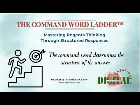 THE COMMAND WORD LADDER™ by Dr. Rosalinda S. Bajolo