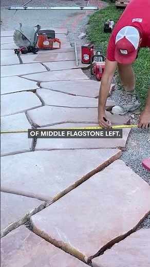 How I LEVEL UP my Flagstone Sidewalks #landscaping #hardscaping #flagstone
