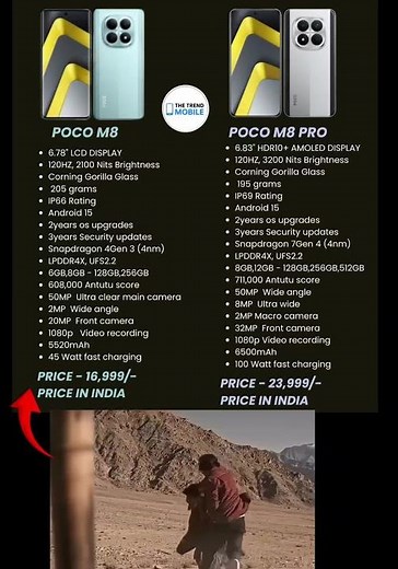 Poco m8 vs Poco m8 pro #shorts #techreview #smartphonecomparison #smartphone