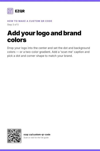 How to create custom, branded QR codes with logo for free