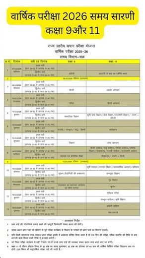 RBSE 9th & 11th Class Annual Time Table 2026 Out!#rbse #shortsfeed #shorts