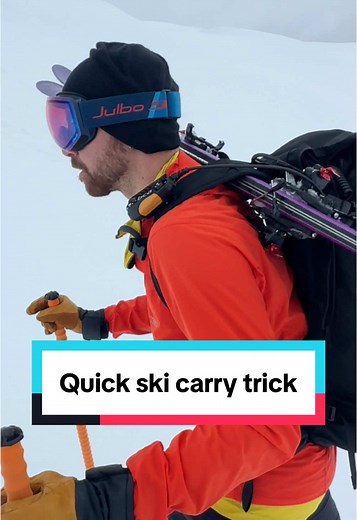 Quick Ski Carry Trick for Easy Transitions