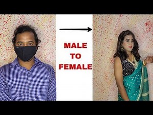 Male to female makeup || boy to girl transformation || crossdresser || party look
