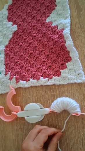 Crochet au c2c Knitting loom for beginners step by step #knitting_loom #crochet #knitting #c2c #knitting_loom_eljammari #fblifestyles | Knitting loom scarf