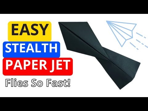 How to Make an Easy Stealth Paper Jet | Super Fast & Cool Origami Plane!