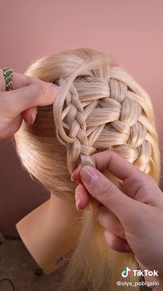 French waterfall #braid into loop braids 💕
