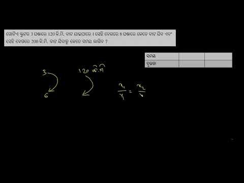 Direct Variation Word Problem (Odia) | Variation | Class 8 | Mathematics | Khan Academy