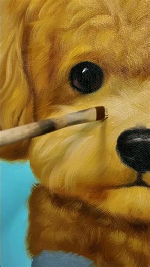 Which Look Do You Like?🐶 Customized Dog Oil Painting 🐾 Dog Portraits #Dogpainting #Shorts #dog