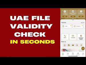 How To Check File Validity In UAE FAST | How To Check file validity in ICP | UAE File Validity Check