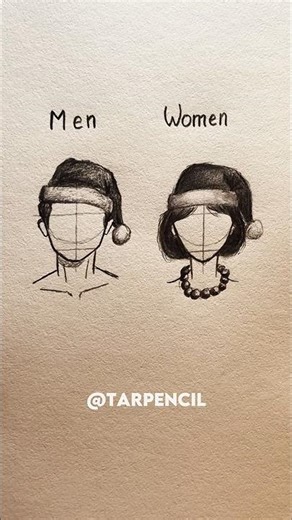 How to draw Hair with Hat ✏️ #drawing #art #tutorial #howtodraw #sketch #hat #christmas